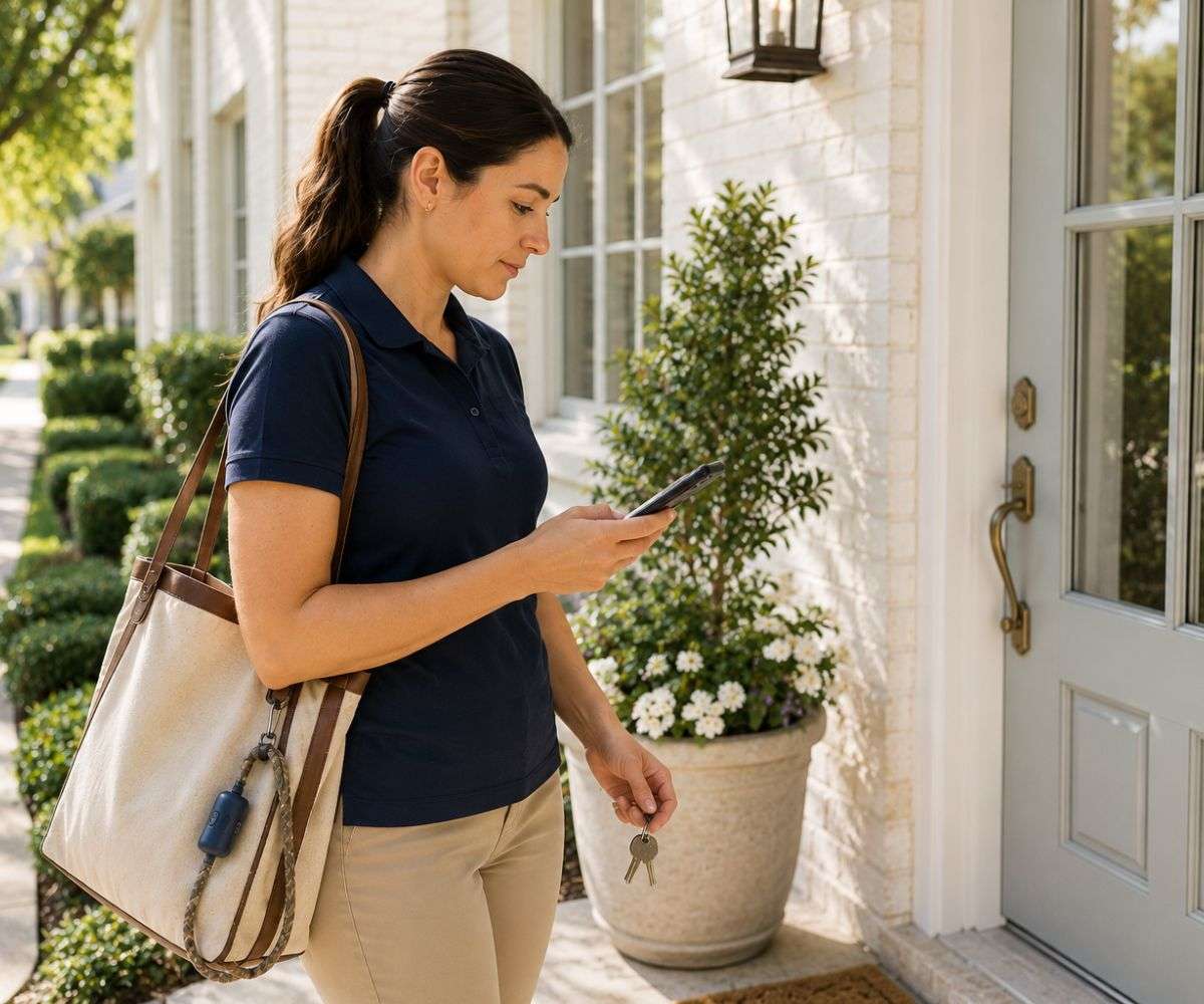 Pcpc pet sitter arriving to client home